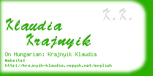 klaudia krajnyik business card